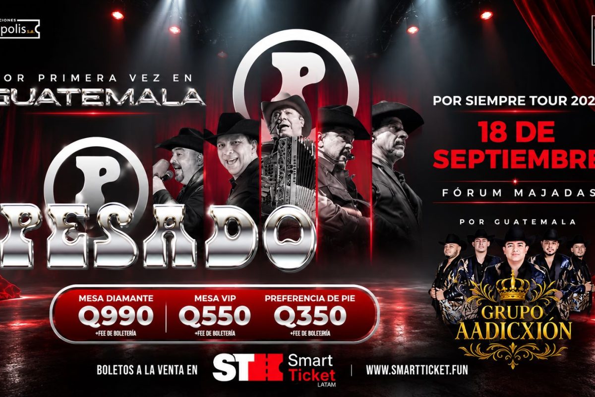 Grupo Pesado llegará por primera vez a Guatemala